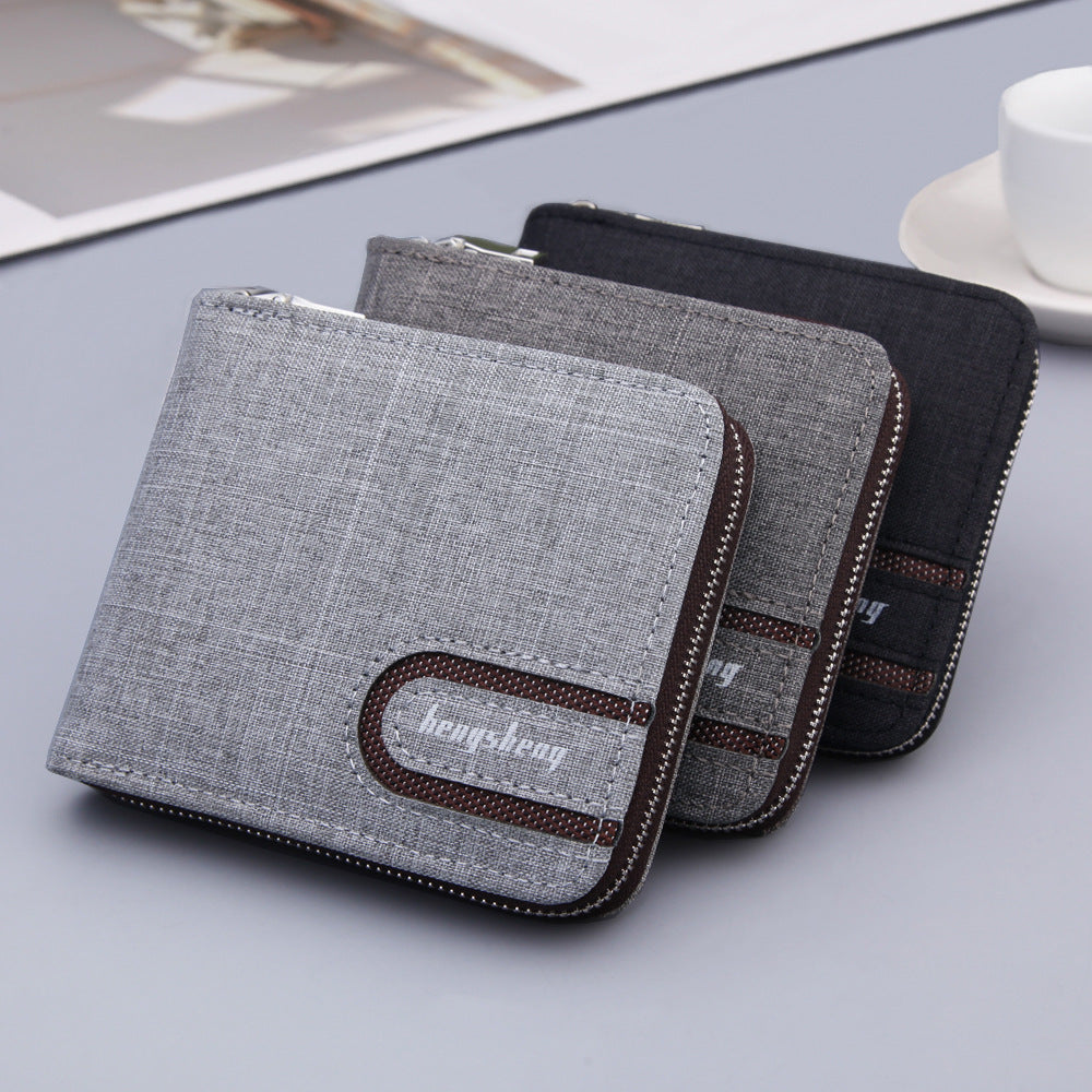 Portefeuille Homme en Toile – Compact