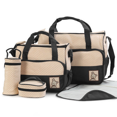 Multifunctional Mom & Baby Bag with Bottle Holder