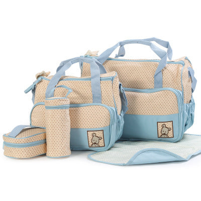 Multifunctional Mom & Baby Bag with Bottle Holder