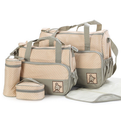 Multifunctional Mom & Baby Bag with Bottle Holder