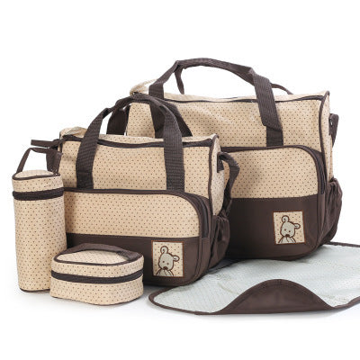 Multifunctional Mom & Baby Bag with Bottle Holder
