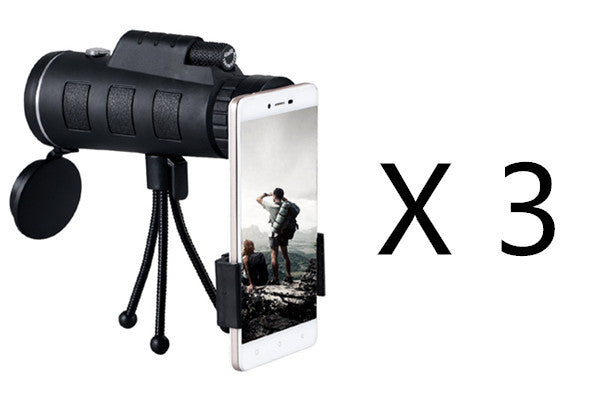 Monoculaire Télescopique Zoom avec Boussole – Clip pour Téléphone