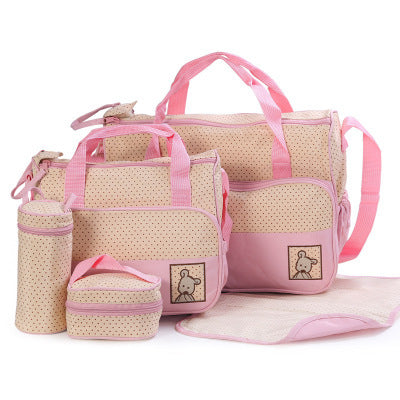 Multifunctional Mom & Baby Bag with Bottle Holder