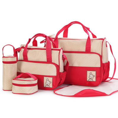 Multifunctional Mom & Baby Bag with Bottle Holder