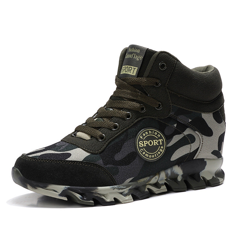 Baskets Compensées Camouflage pour Femme