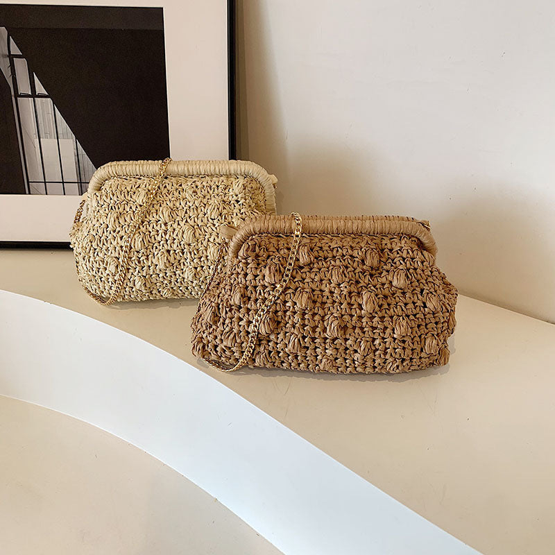 Sac de Plage en Osier Tressé