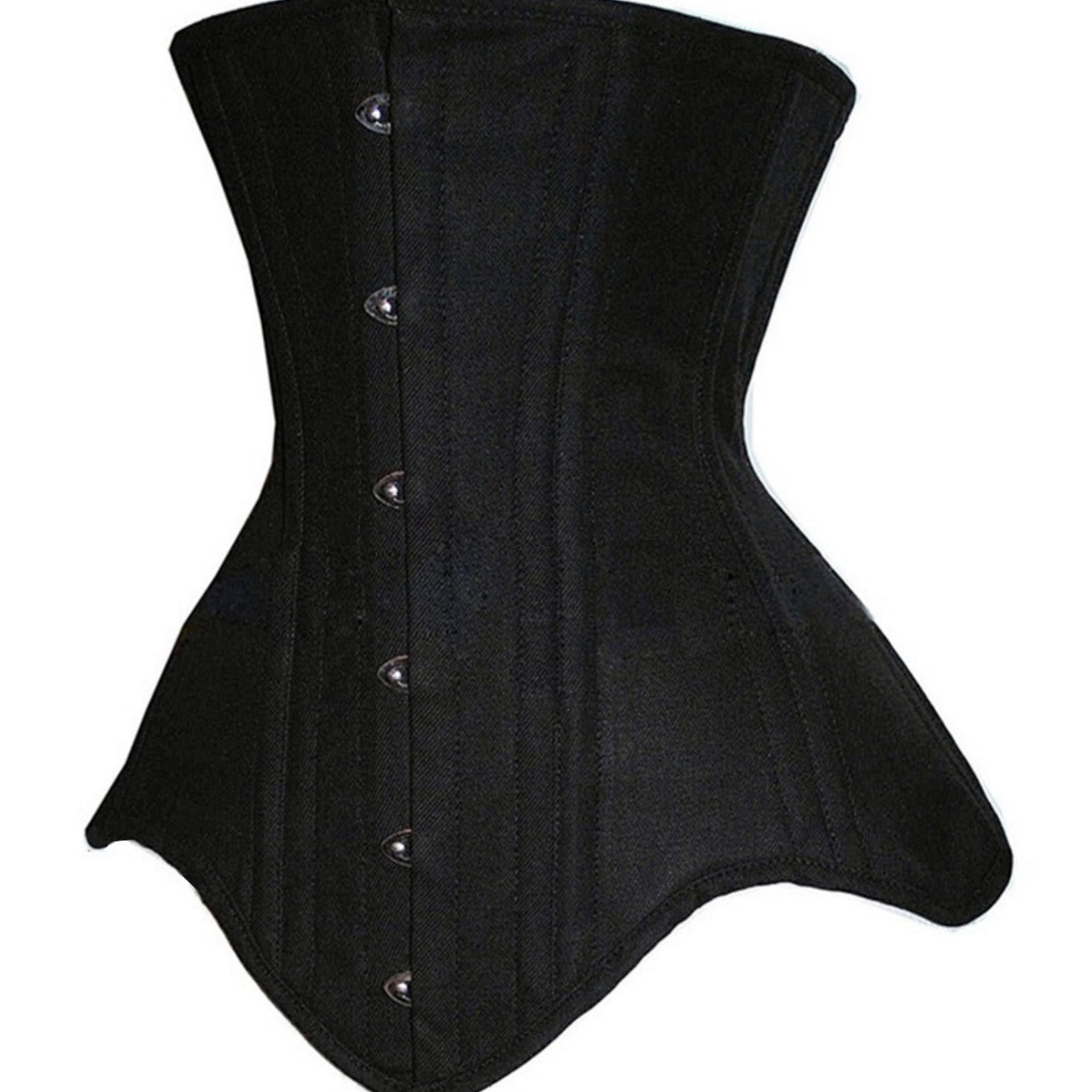 Corset Court en Coton à Double Armature