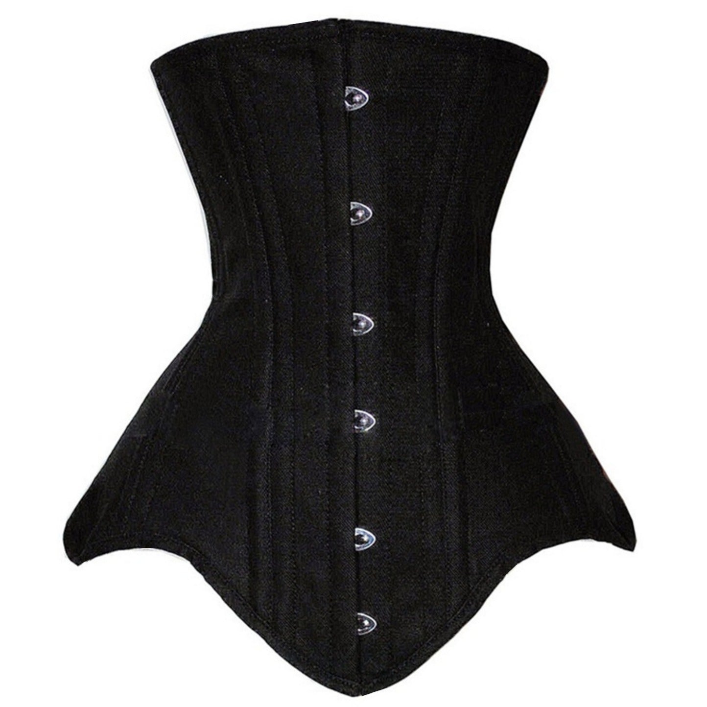 Corset Court en Coton à Double Armature