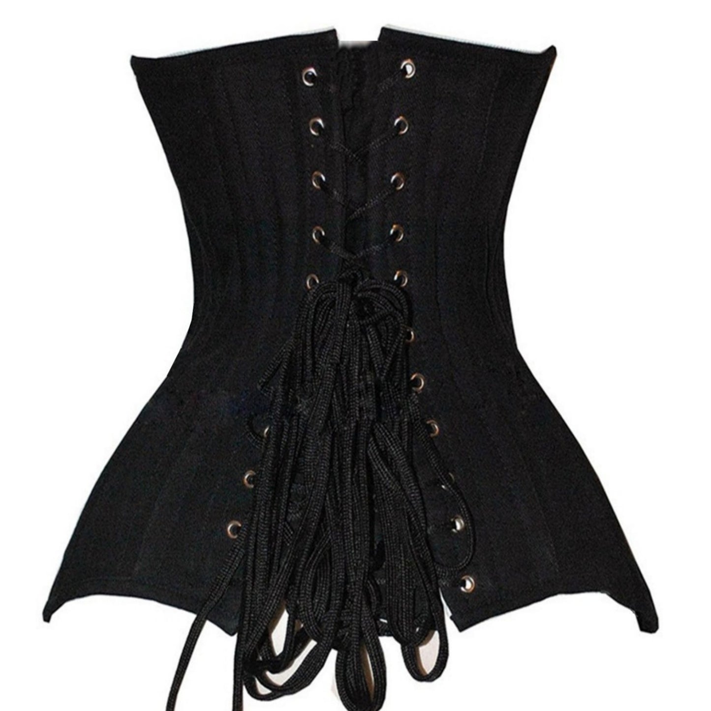 Corset Court en Coton à Double Armature