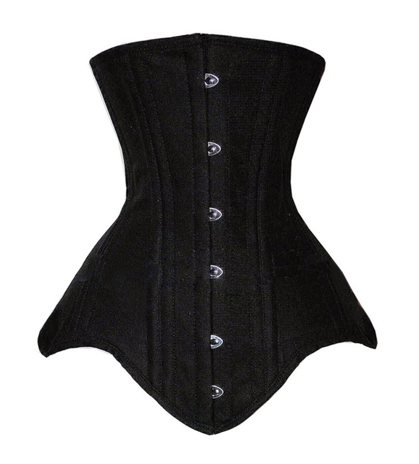 Corset Court en Coton à Double Armature