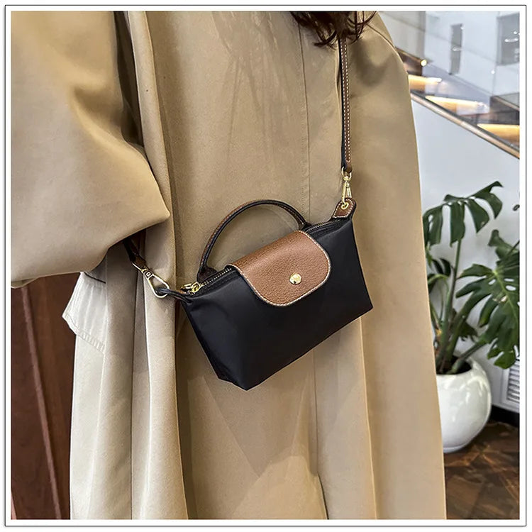 Mini Retro Nylon Handbag – Elegance & Versatility