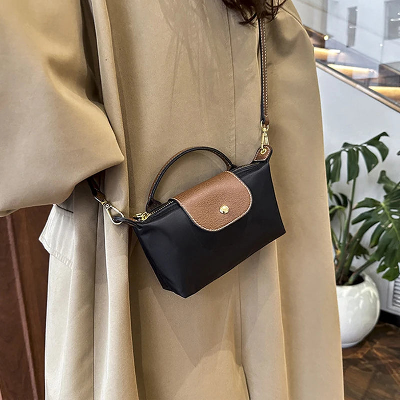 Mini Retro Nylon Handbag – Elegance & Versatility