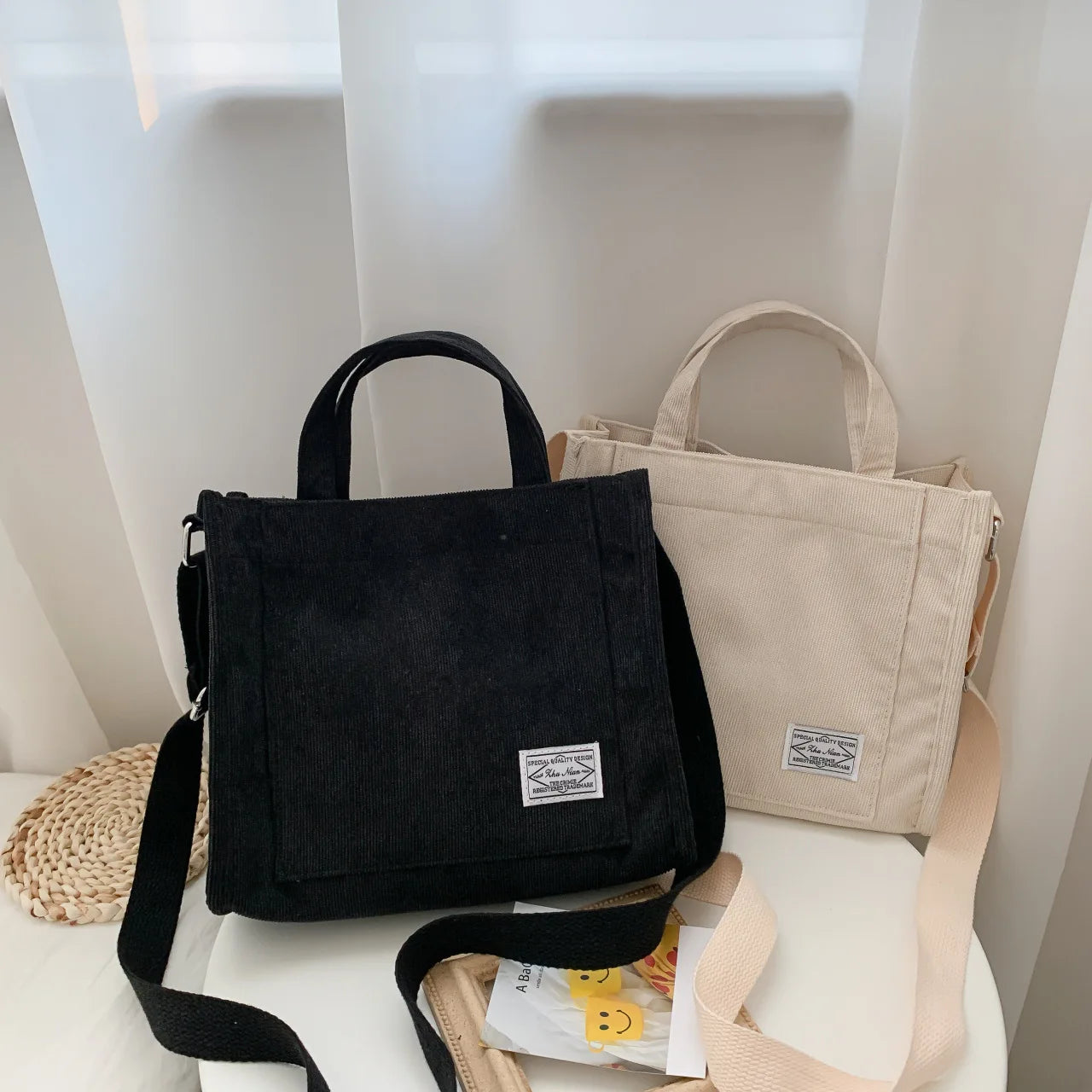 Corduroy Crossbody Bag β Casual Elegance