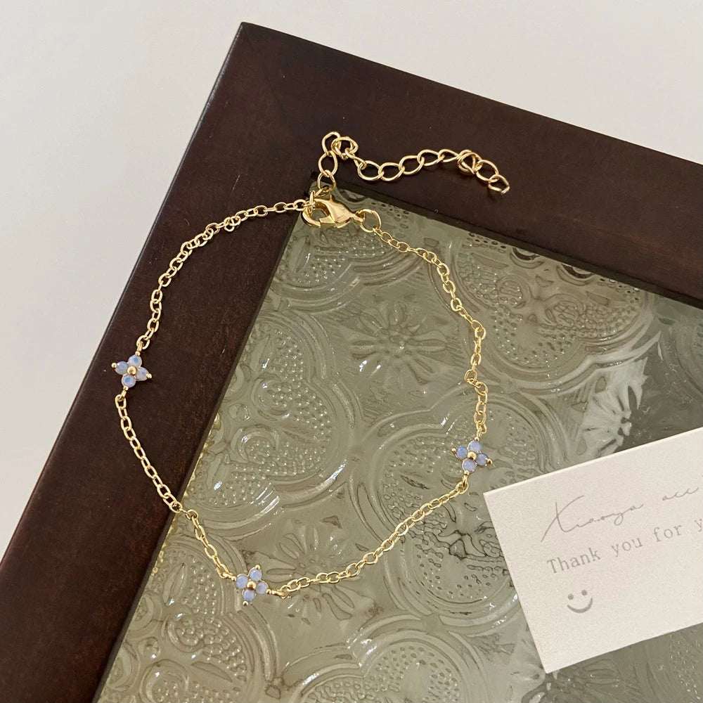 Collier Trèfle à Quatre Feuilles en Zircon – Plaqué Or 18K
