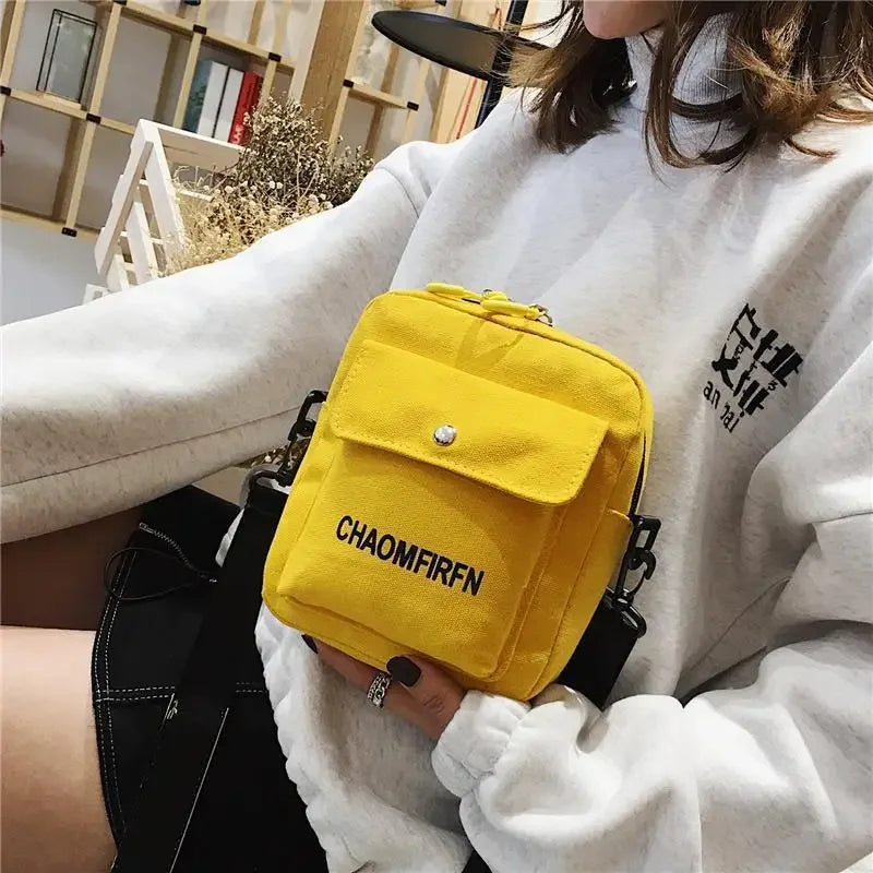 Petit Sac en Toile pour Femme – Bandoulière à Téléphone