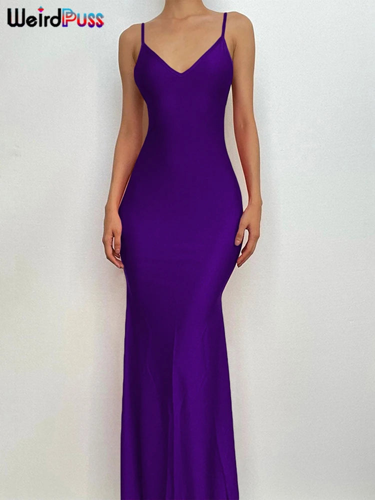 Glamour & Seduction - Elegant Backless Long Dress