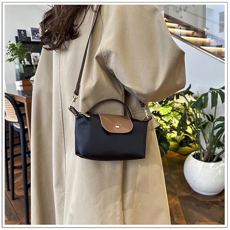 Mini Retro Nylon Handbag – Elegance & Versatility