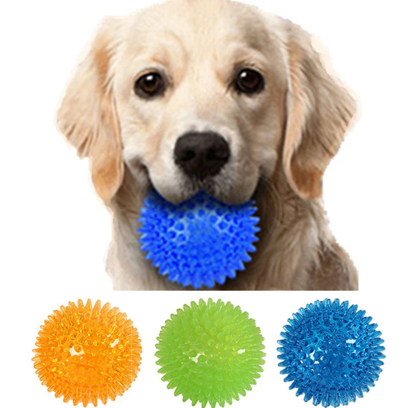 Squeaky Dog & Cat Toy - Spiked Ball with Squeaker