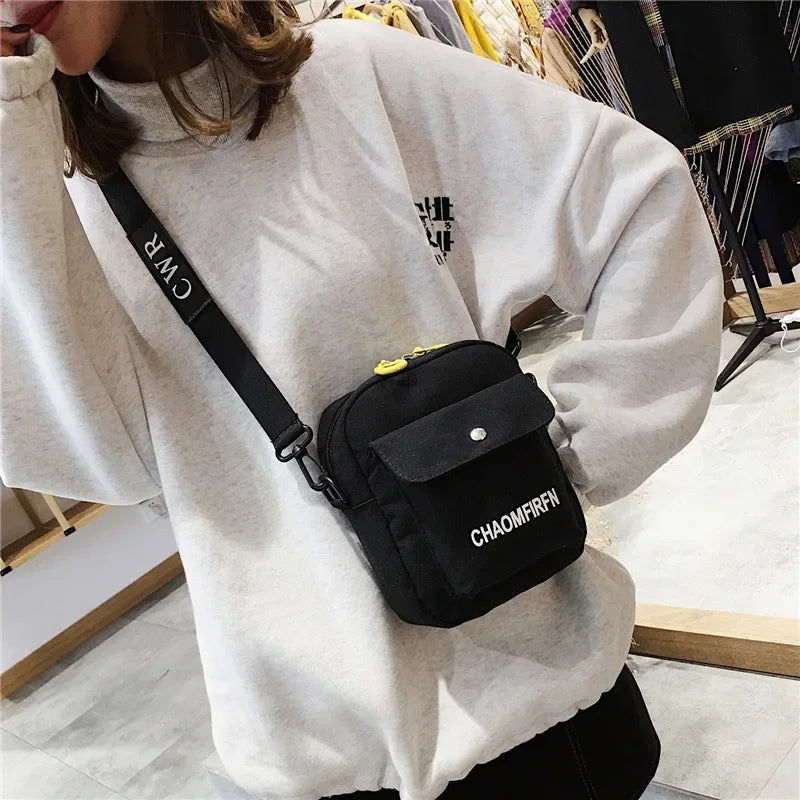 Petit Sac en Toile pour Femme – Bandoulière à Téléphone
