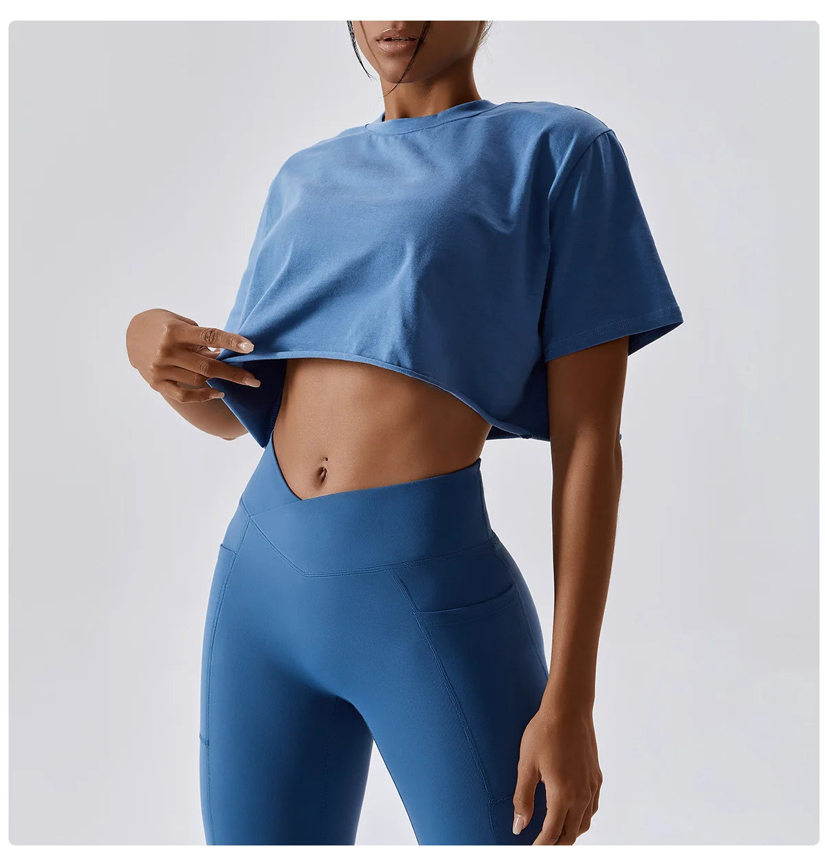 Tenu de Yoga à Manches Courtes – Sport, Confort & Style