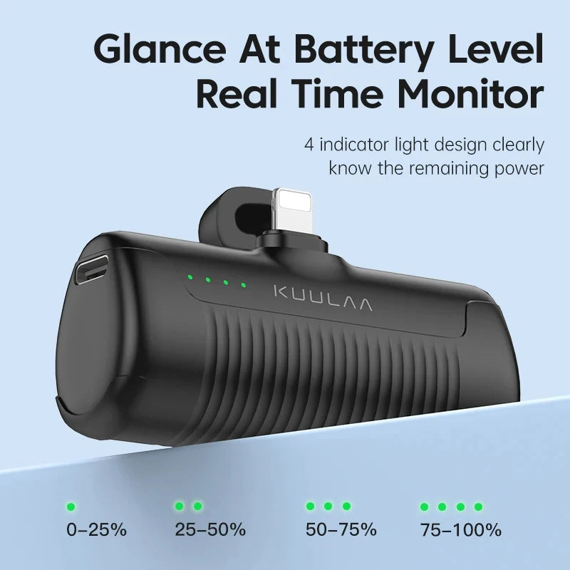 Mini Power Bank – Batterie Externe Portable pour iPhone, Samsung & Xiaomi