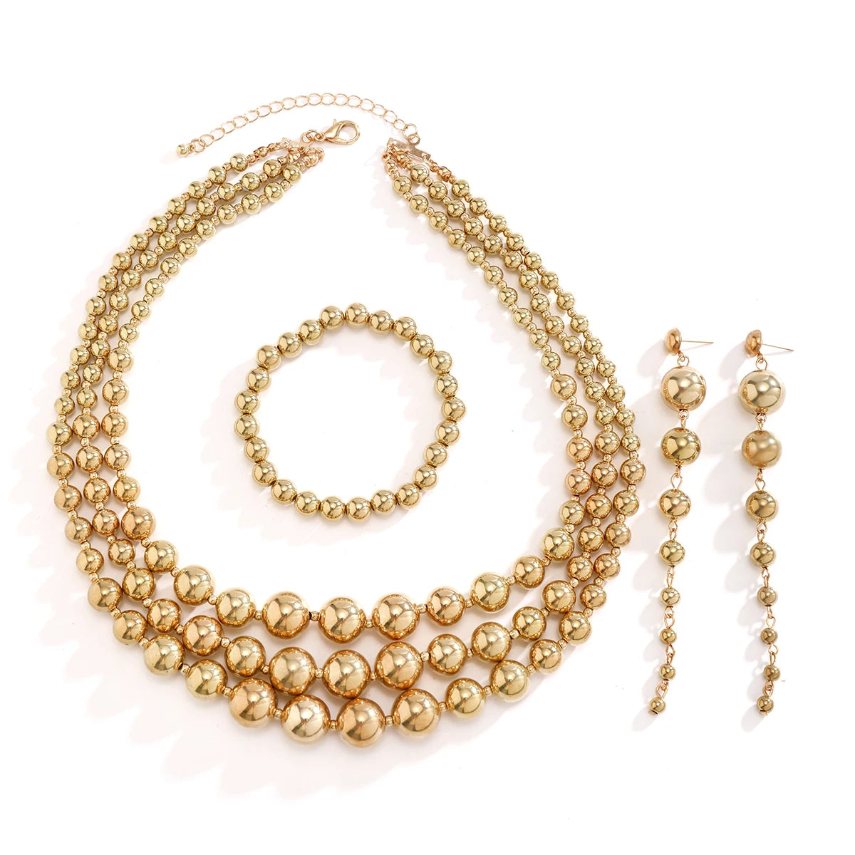 Chunky Ball Chain Necklace, Bracelet & Earrings