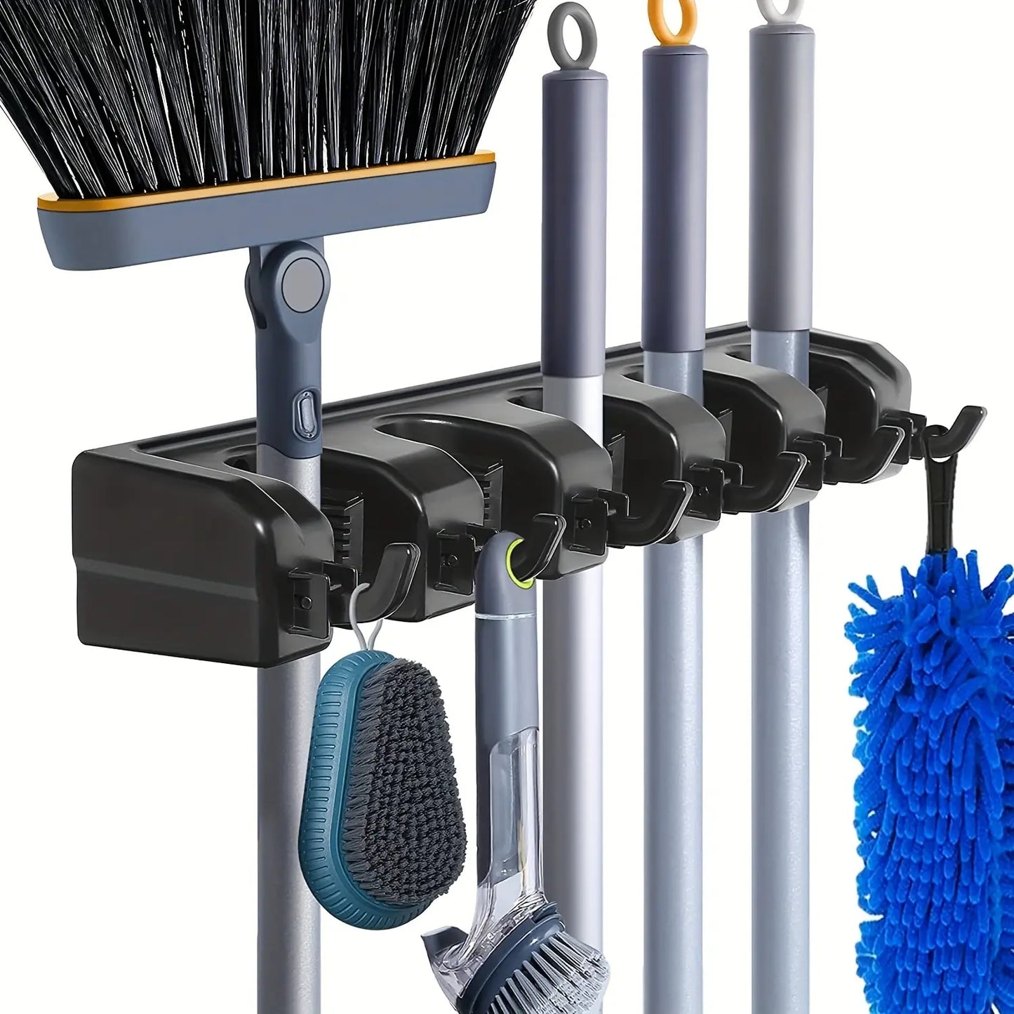 Wall Mounted Broom Holder - Multifunctional Storage