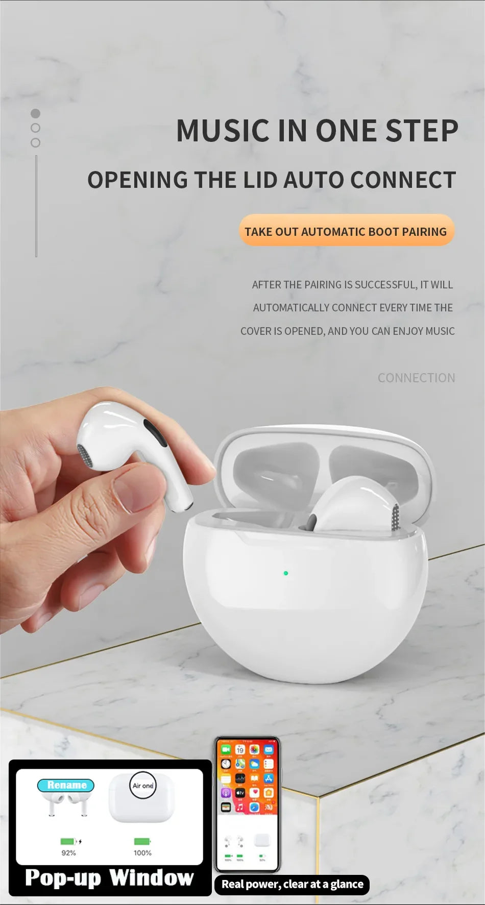 Air Pro 6 Wireless Bluetooth Headphones