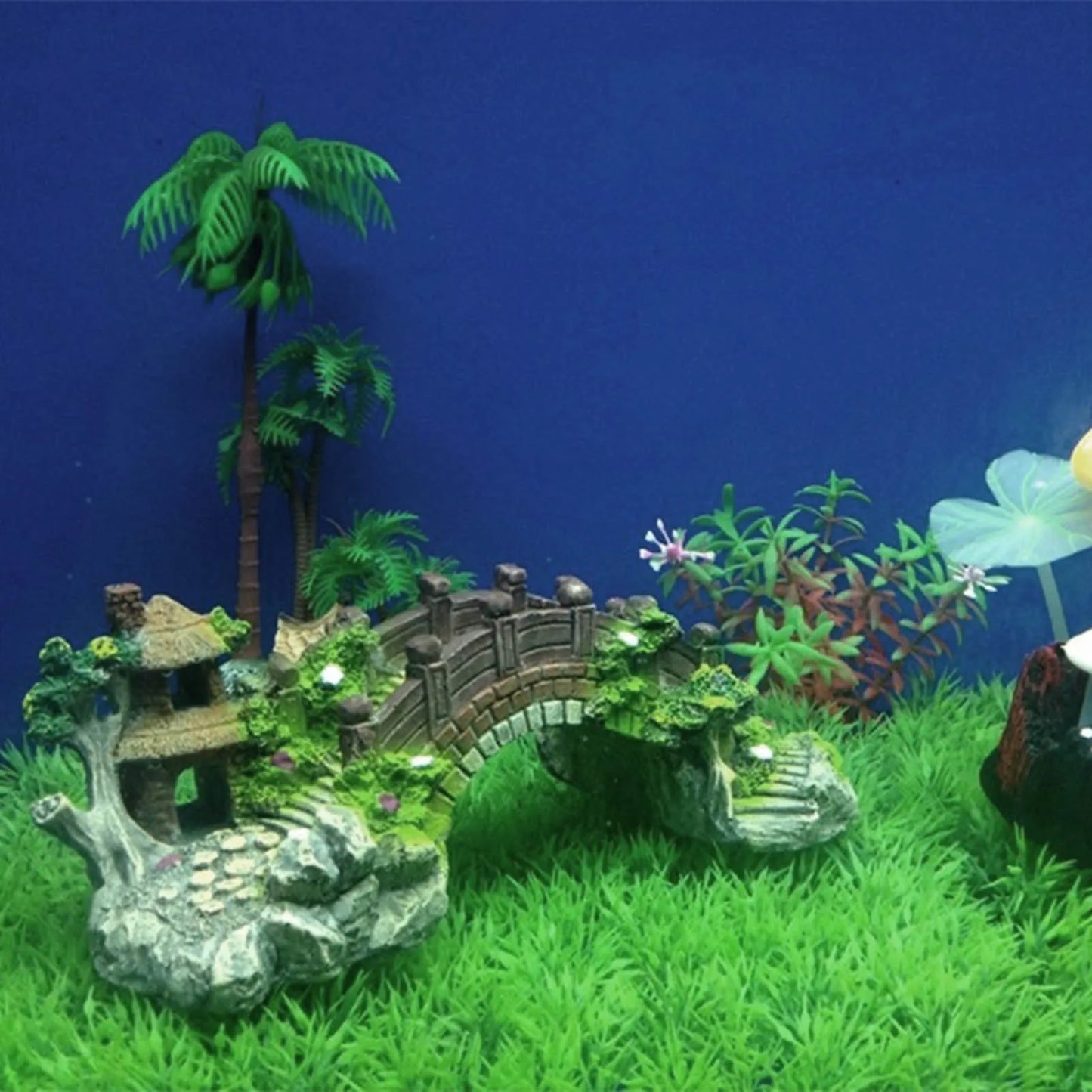 Pont Décoratif en Résine pour Aquarium – Poisson