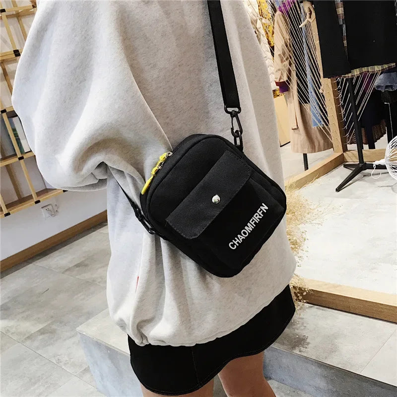 Petit Sac en Toile pour Femme – Bandoulière à Téléphone