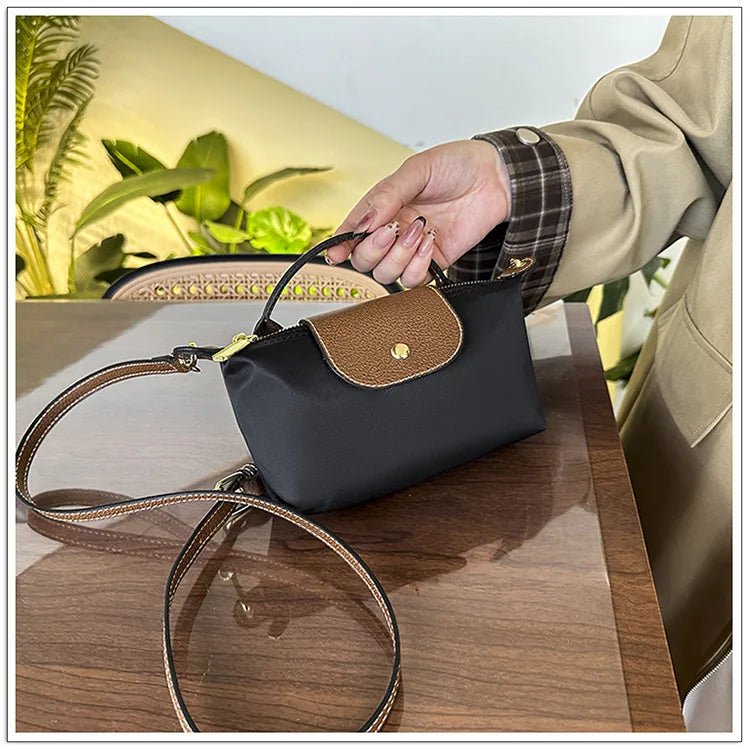 Mini Retro Nylon Handbag – Elegance & Versatility