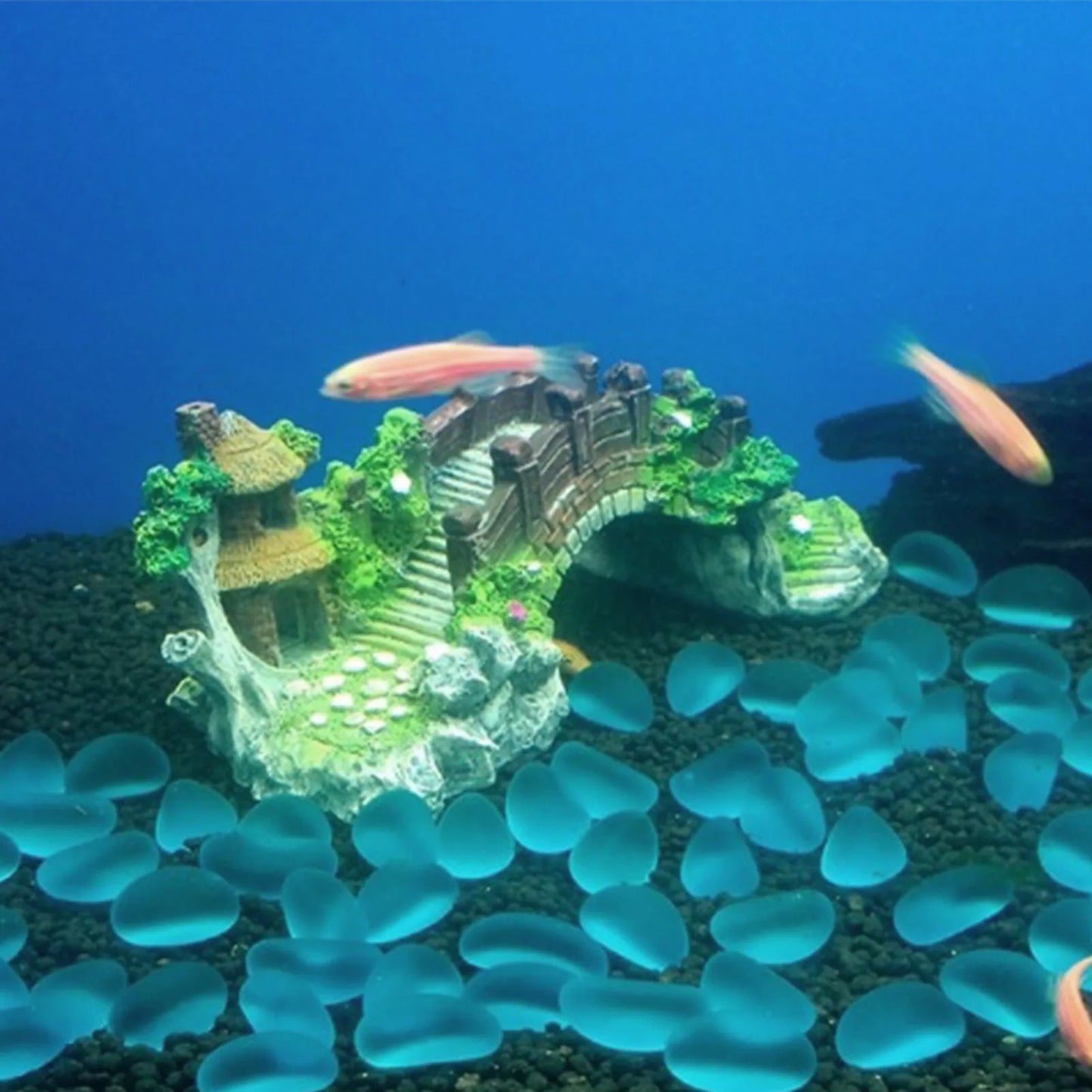 Pont Décoratif en Résine pour Aquarium – Poisson