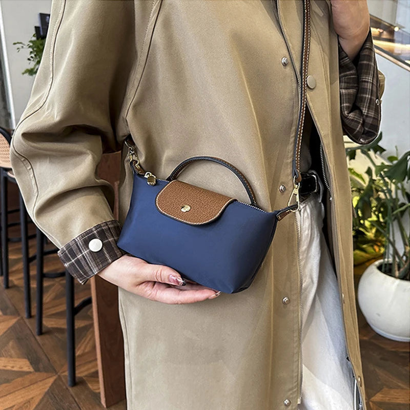 Mini Retro Nylon Handbag – Elegance & Versatility