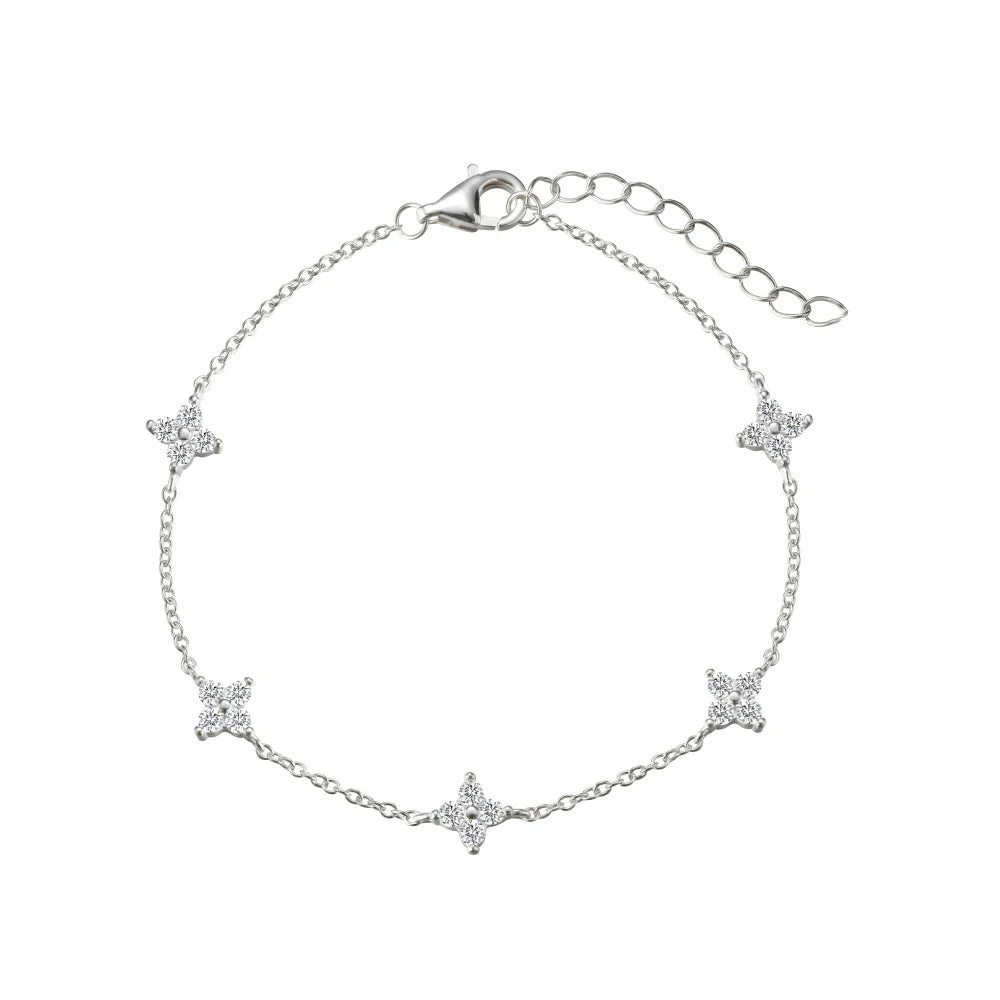 Collier Trèfle à Quatre Feuilles en Zircon – Plaqué Or 18K