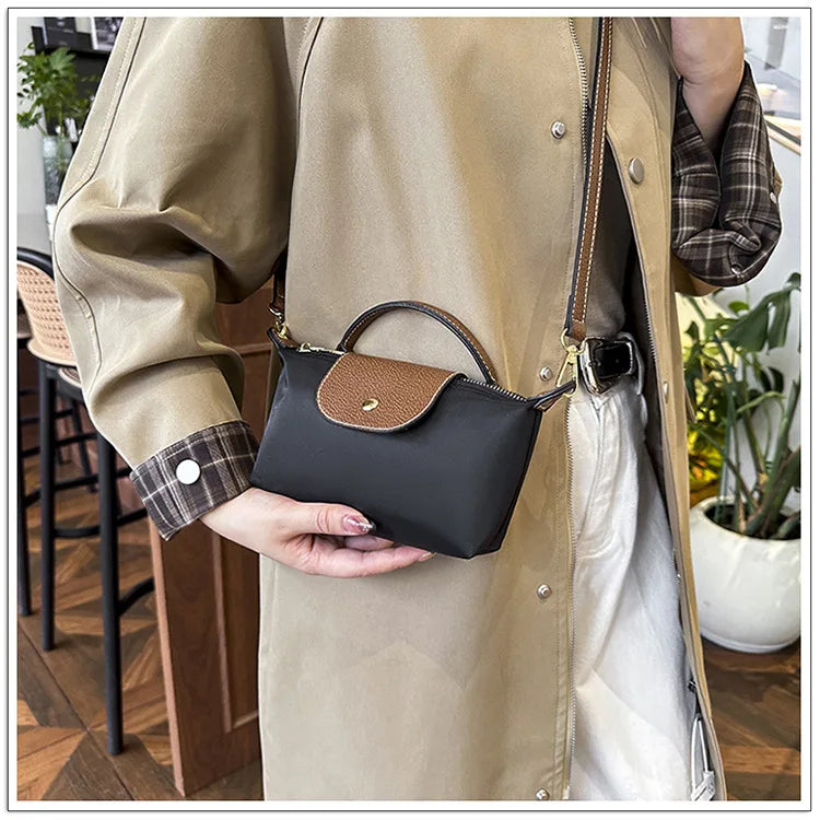 Mini Retro Nylon Handbag – Elegance & Versatility