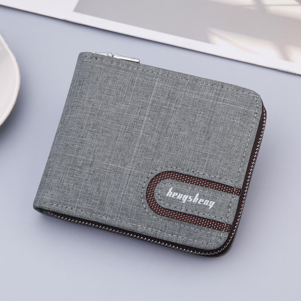 Portefeuille Homme en Toile – Compact