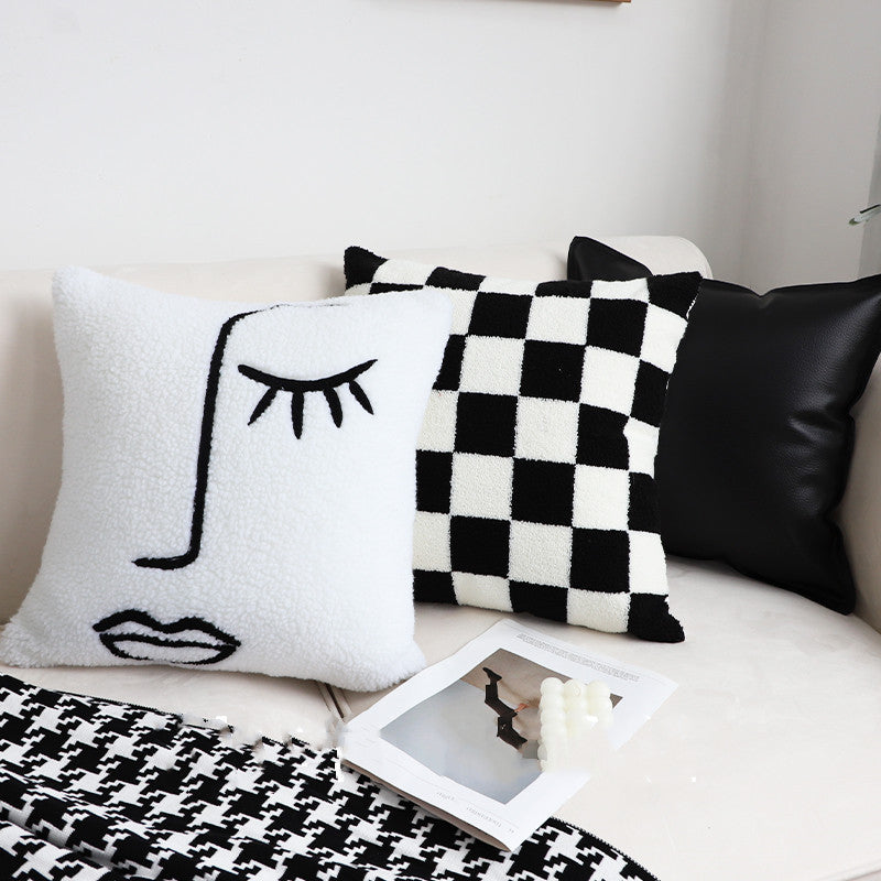 Coussin Damier Noir & Blanc