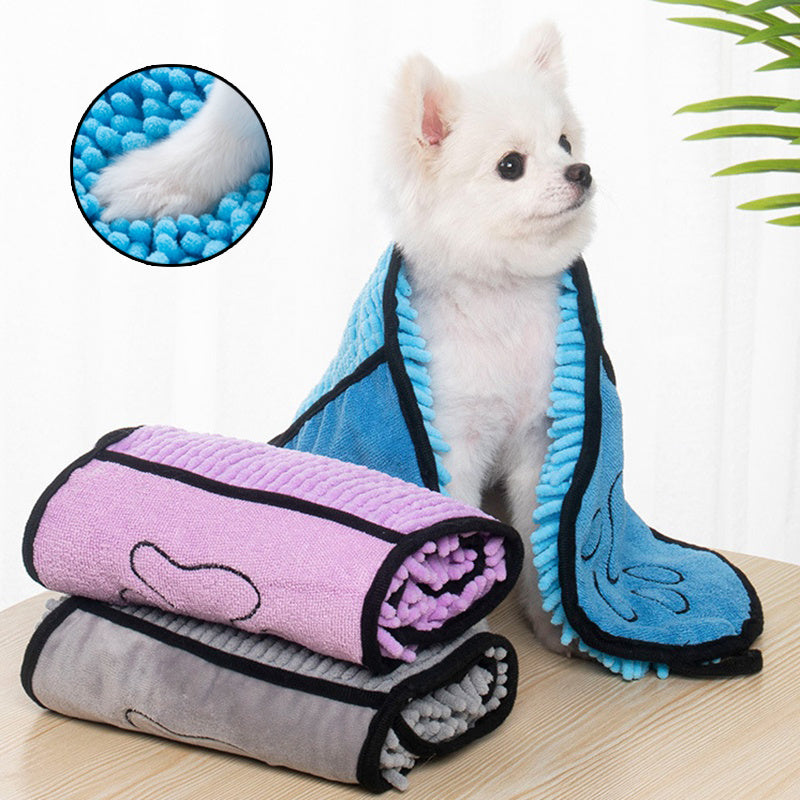 Serviette Microfibre Ultra-Absorbante pour Chiens & Chats