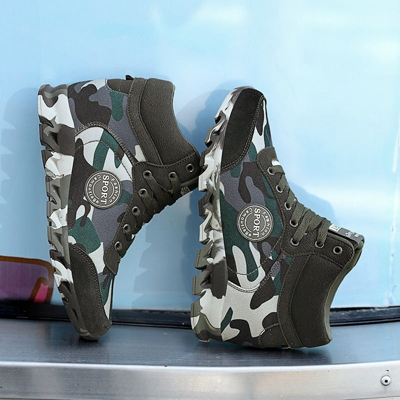Baskets Compensées Camouflage pour Femme