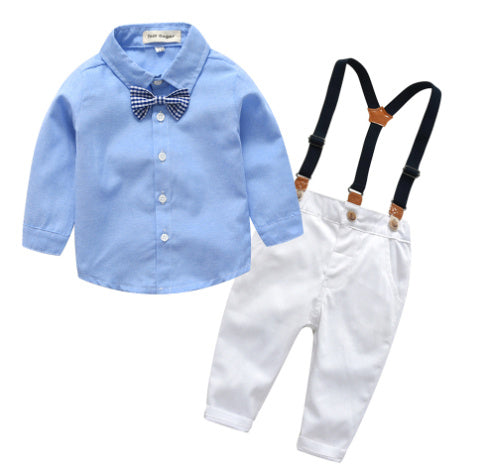 Boys Costume Set - Overalls with Bow Tie