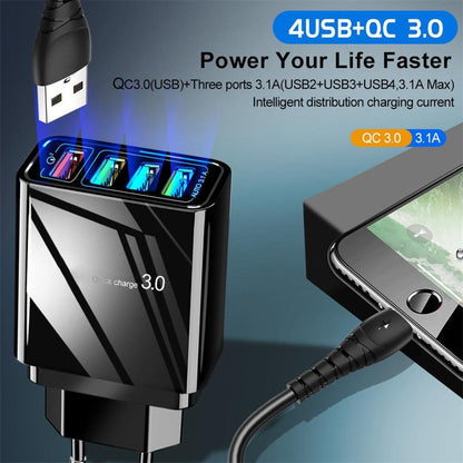 Chargeur 4 Ports USB Éclairé –  Charge Rapide