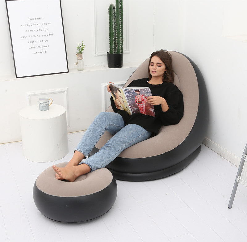 Fauteuil Pouf Paresseux avec Canapé Gonflable Pliable
