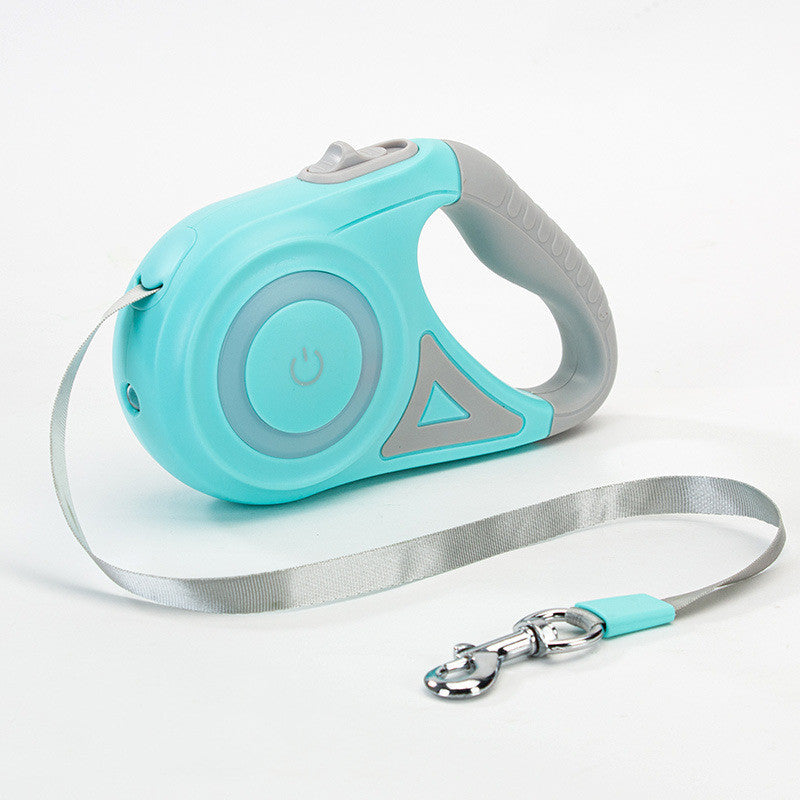 Laisse Rétractable avec Collier & Lampe