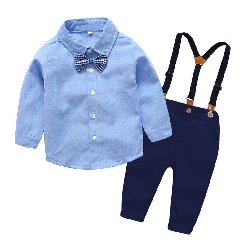 Boys Costume Set - Overalls with Bow Tie