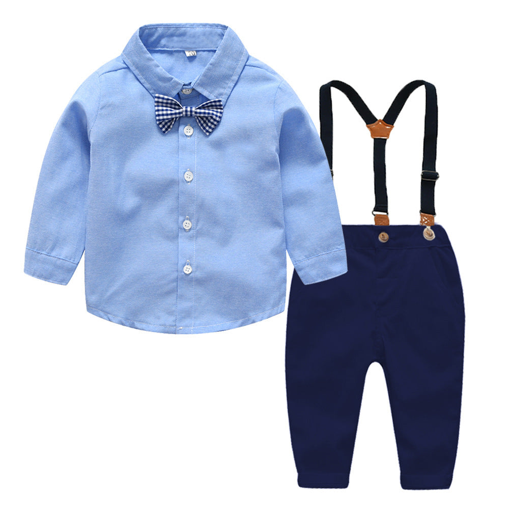 Boys Costume Set - Overalls with Bow Tie