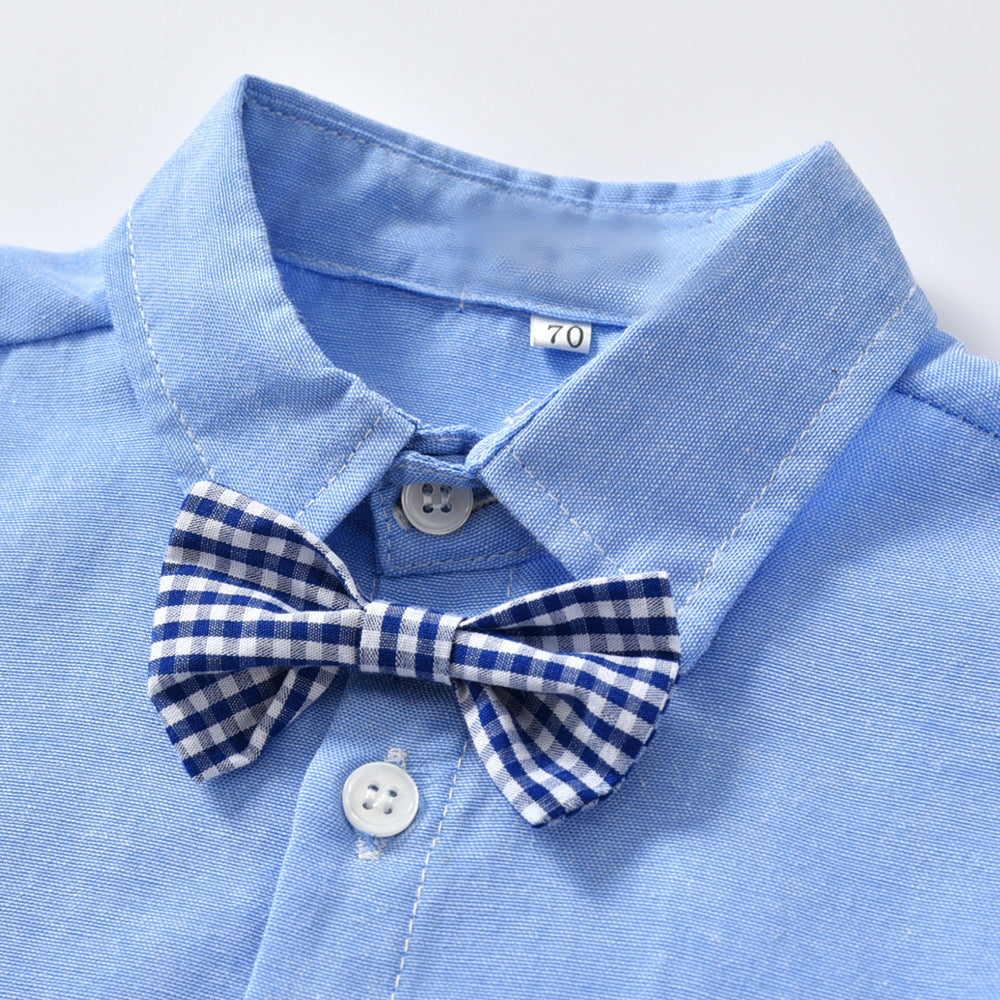 Boys Costume Set - Overalls with Bow Tie