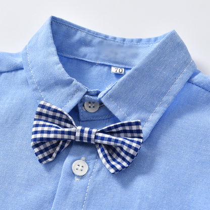 Boys Costume Set - Overalls with Bow Tie