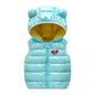 Sleeveless jackets and hooded jackets for children