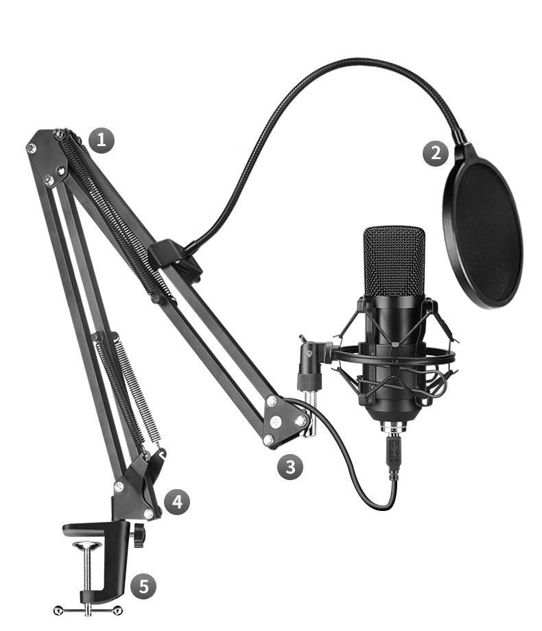 Kit Microphone Professionnel – Enregistrement,  Podcasting