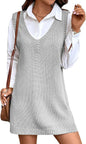 Robe Pull Sans Manches – Chic & Confort en Maille Côtelée